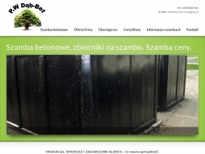Dąb Bet - firma dostarczajaca m.in. zbiorniki betonowe na ścieki